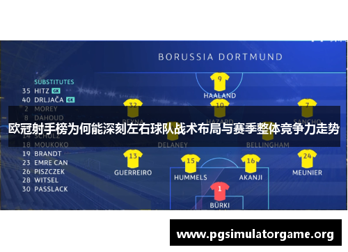 欧冠射手榜为何能深刻左右球队战术布局与赛季整体竞争力走势